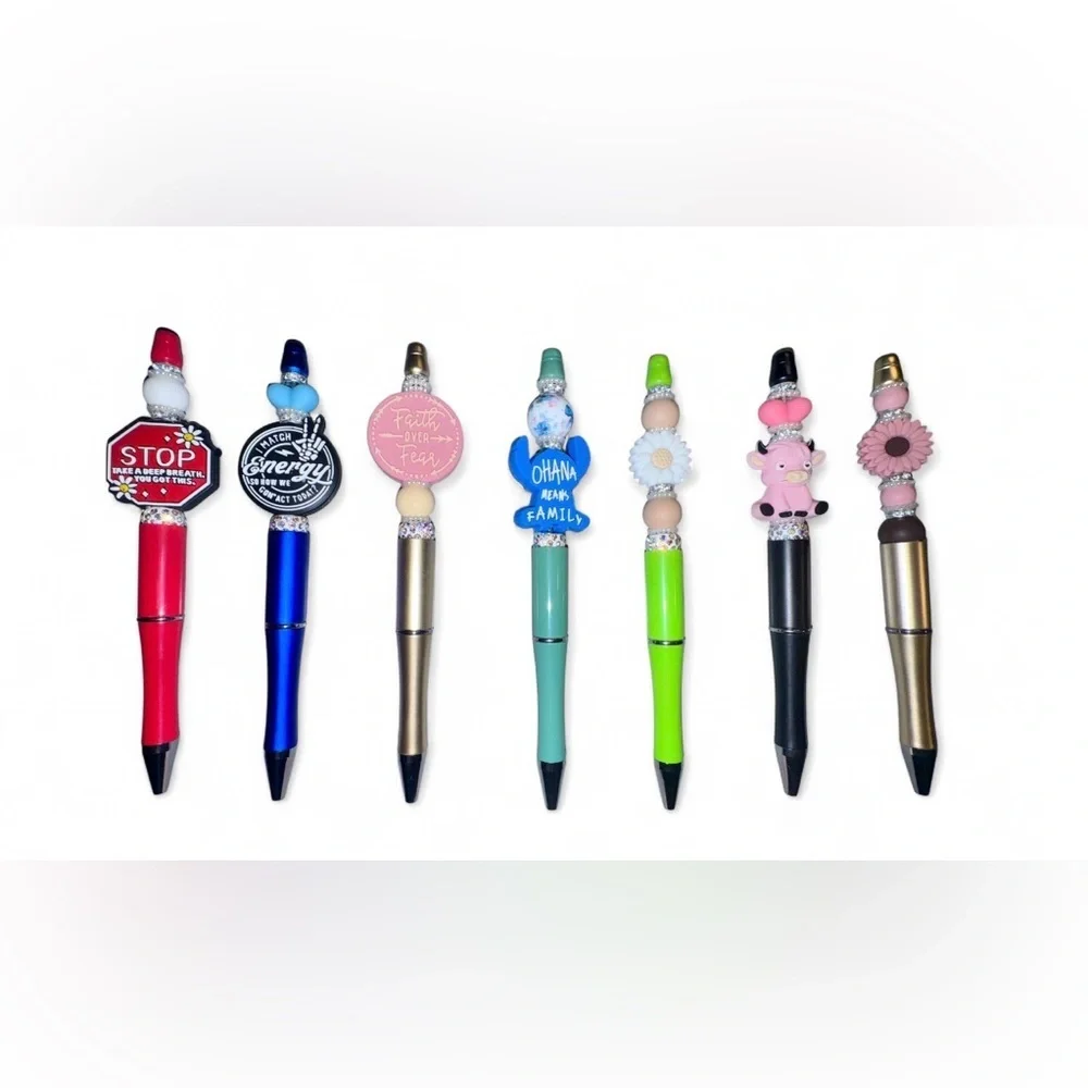 ✨ Inspirational Beaded Pens – Custom Charm Designs ✨ by The Nook Market